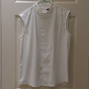 High-neck White Blouse - RW&CO